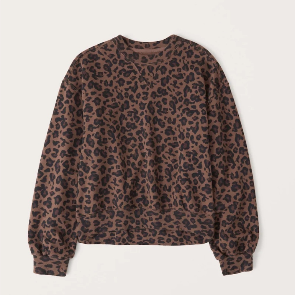 Abercrombie puff sleeve crew neck sweatshirt